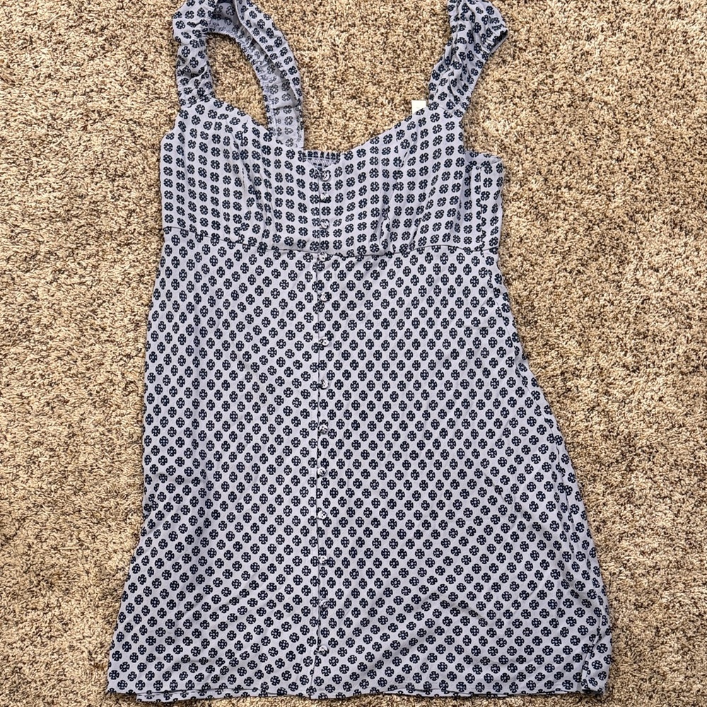Madewell Navy and White Mini Dress